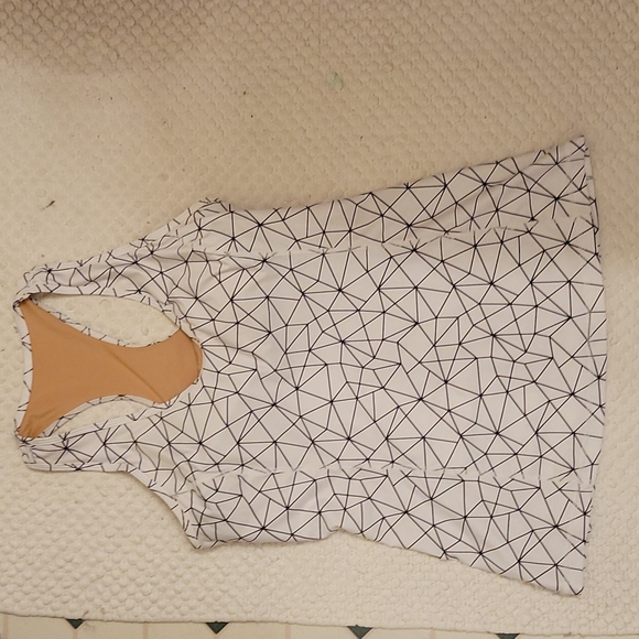 karma yoga top large white & black - Picture 1 of 3